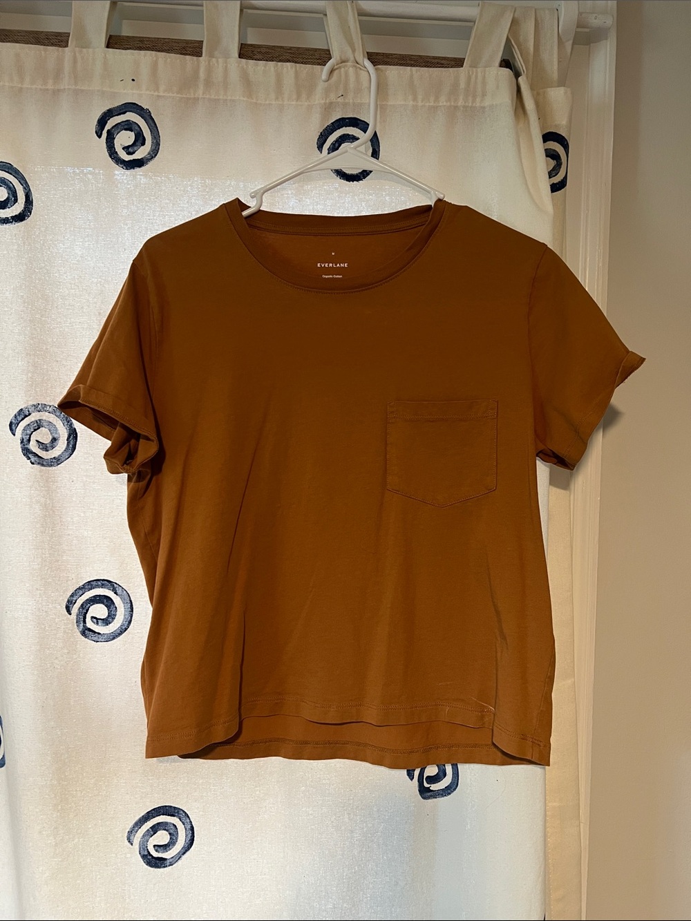 Everlane Pocket Tee in Rust Brown - M Organic Cotton